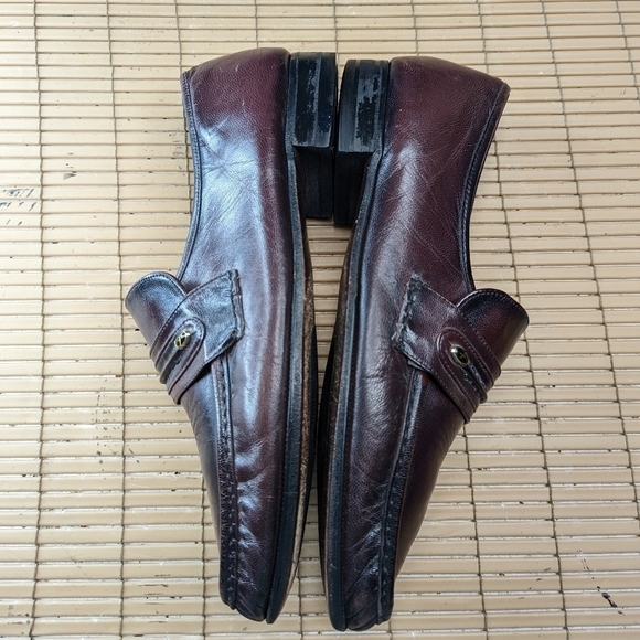 Florsheim Men's Loafer  Size 12 EEE Como Black Cherry/ Burgundy Dress Shoes - Picture 6 of 11